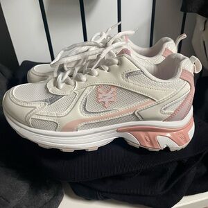 Women's Pink and White Athletic Shoes